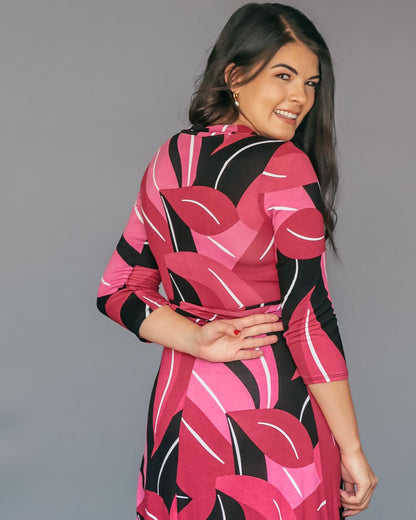 Cross Over: Pink & Black Viscose Lycra