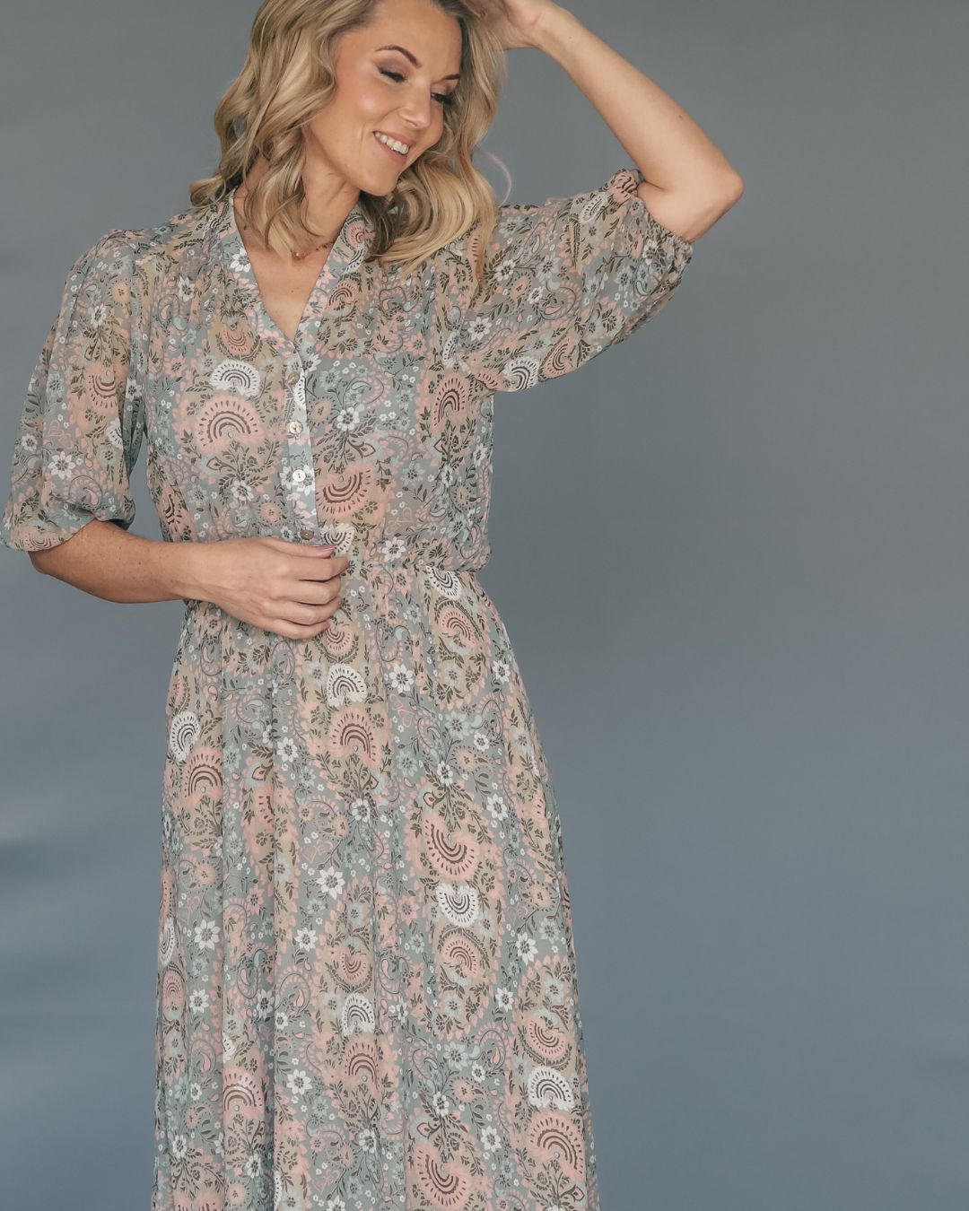 Annique Chiffon dress Paisley