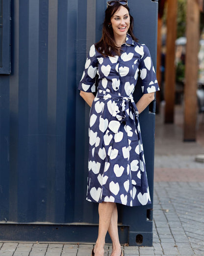 Benita Shirt Dress - Navy